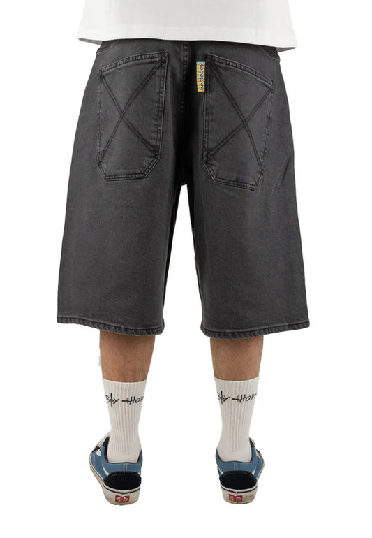 Homeboy X-tra Monster Denim Shorts Washed Grey
