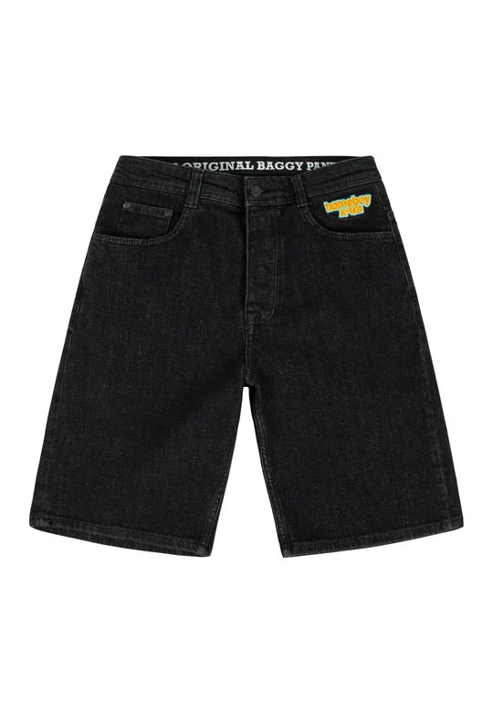 Homeboy X-tra BAGGY Denim Shorts Washed Black
