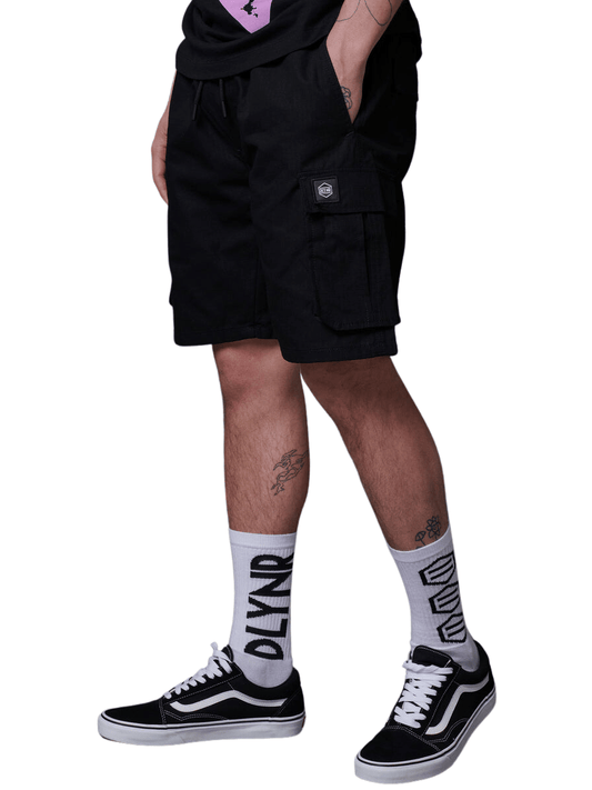 Dolly Noire Cotton Ripstop Cargo Easyshorts Black