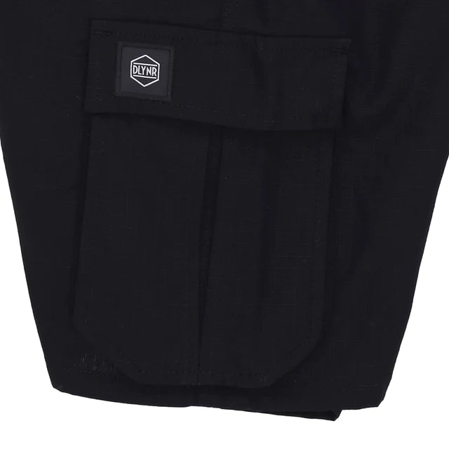 Dolly Noire Cotton Ripstop Cargo Easyshorts Black