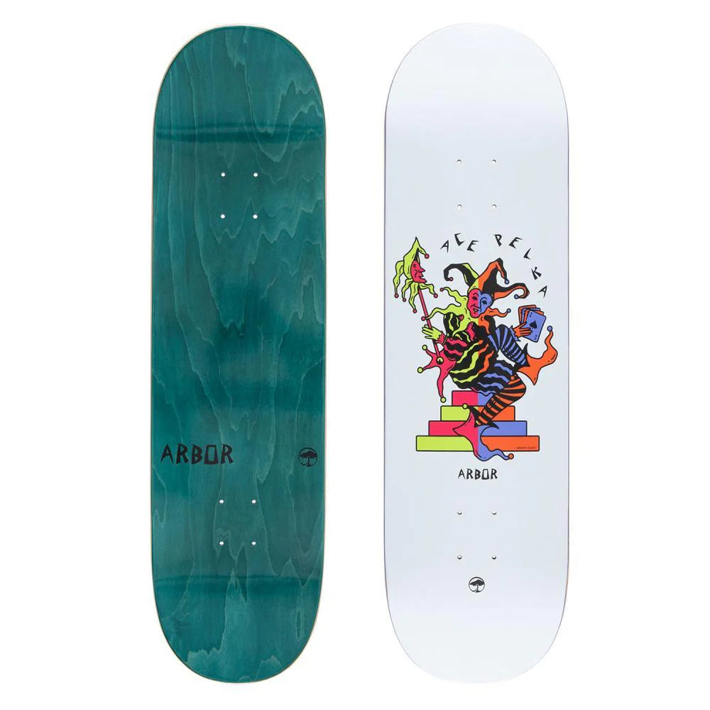 Arbor Pro Skateboard Deck Ace Pelka Death Card Multi 8.75"