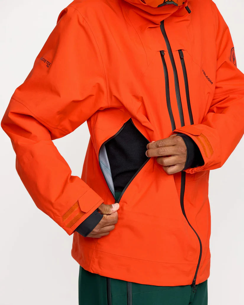 Volcom Anyox Guide Gore-Tex Pro Shell Jacket Orange Shock