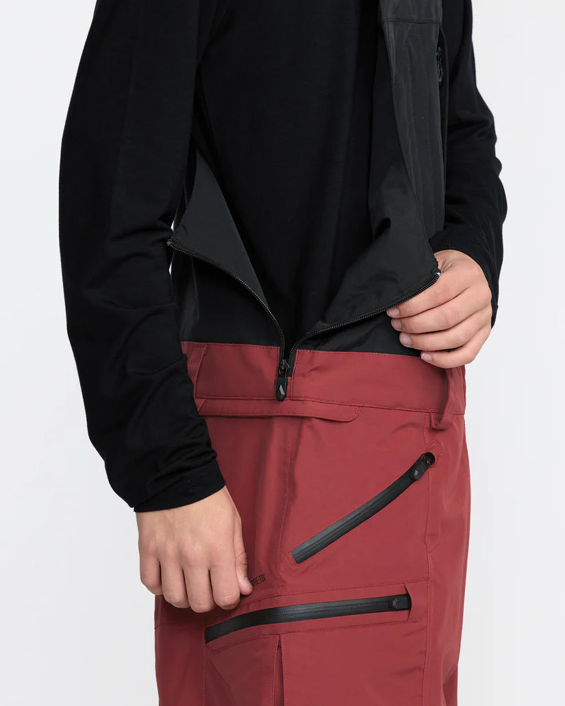 Volcom Rain Gore Tex Bib Overall Red
