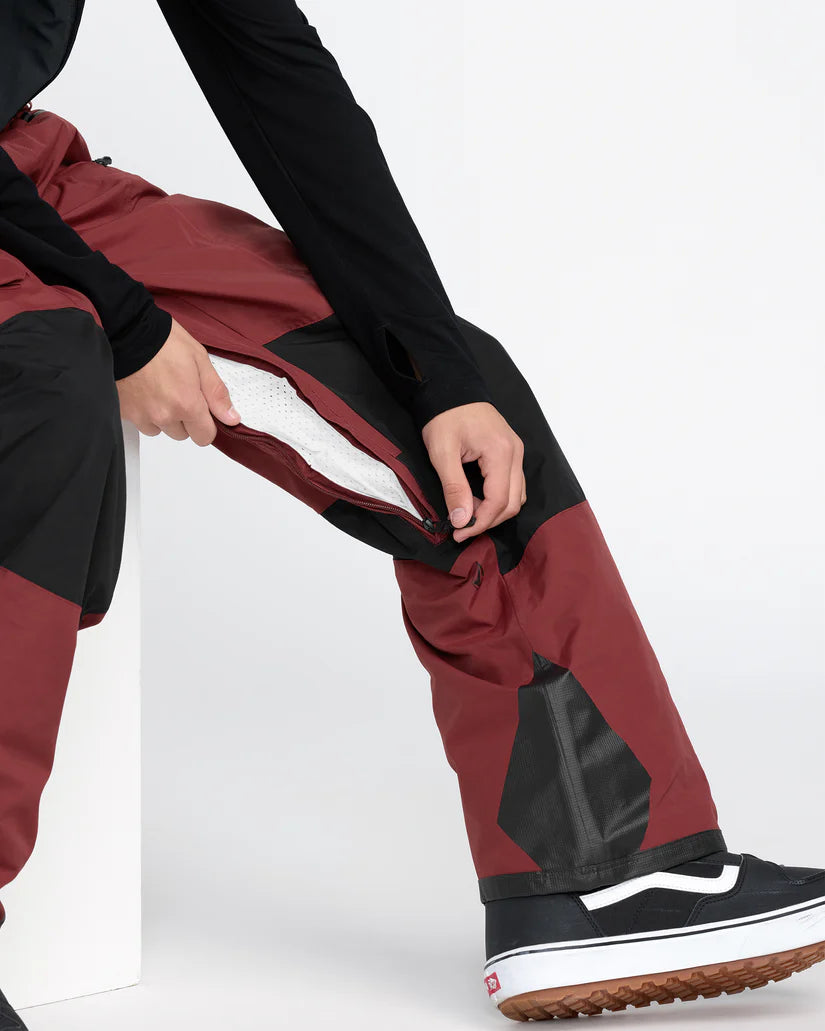 Volcom Rain Gore Tex Bib Overall Red
