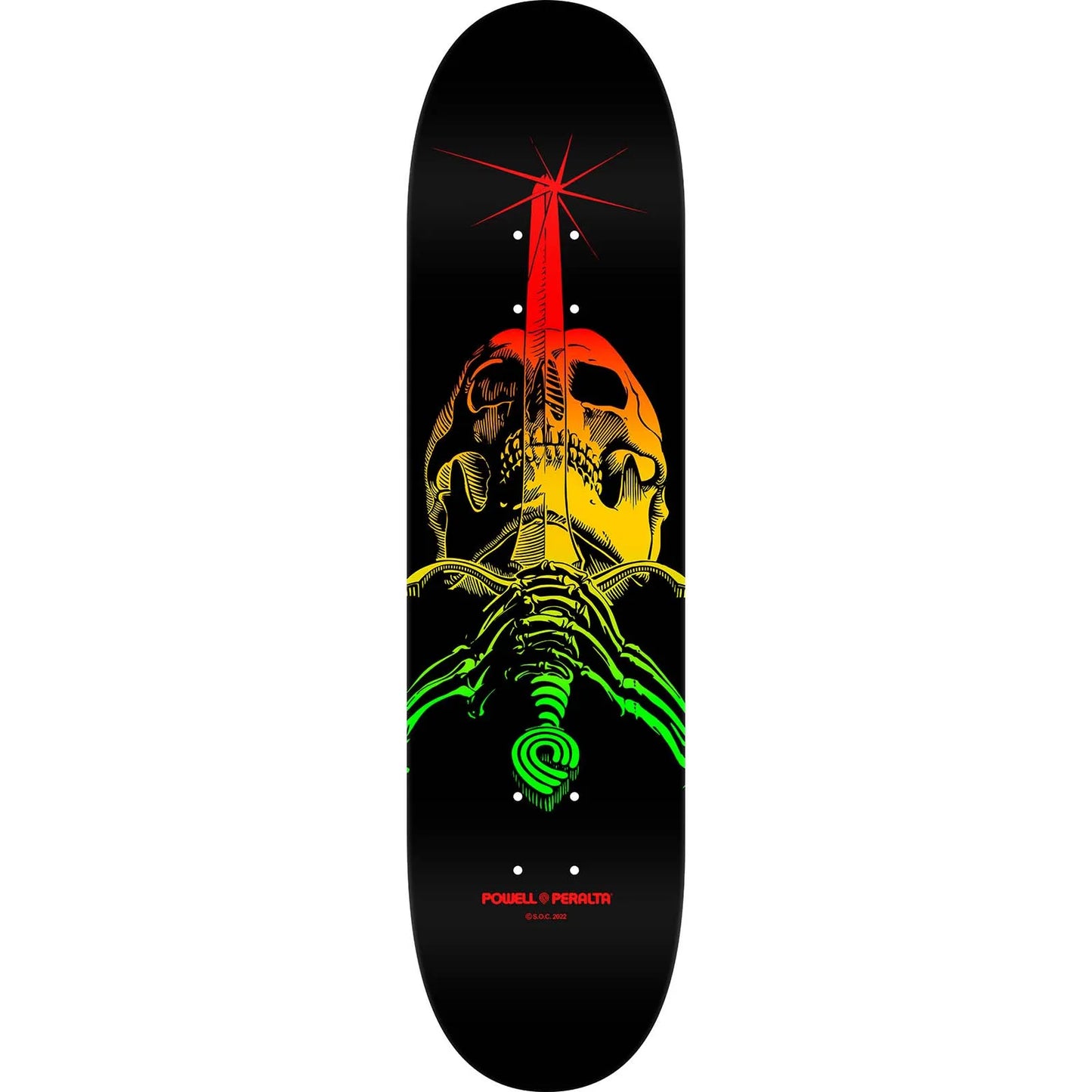 Powell Peralta Skull & Sword Rasta Fade 9"