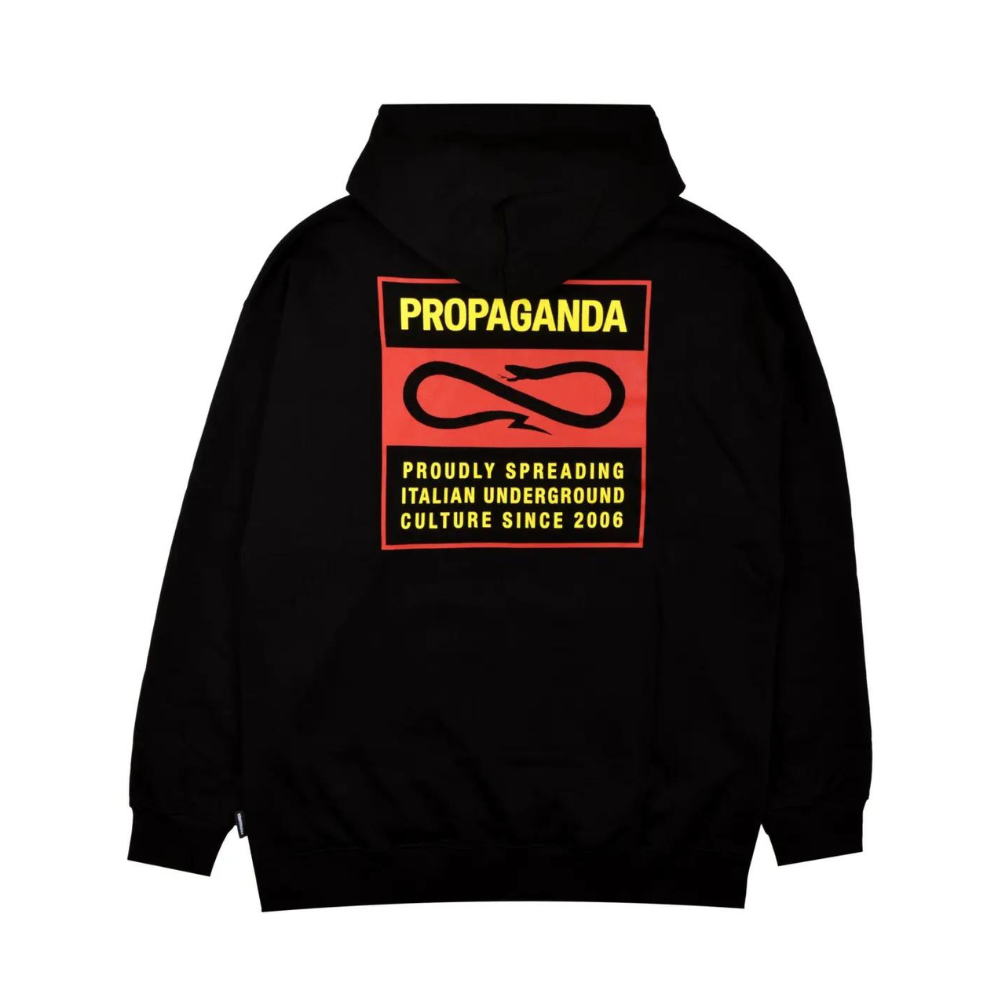 Propaganda Logo Label Hoodie Black