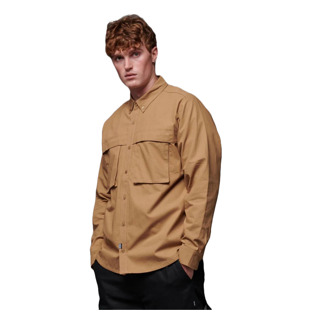 Dolly Noire Cotton Ripstop Shirt Beige