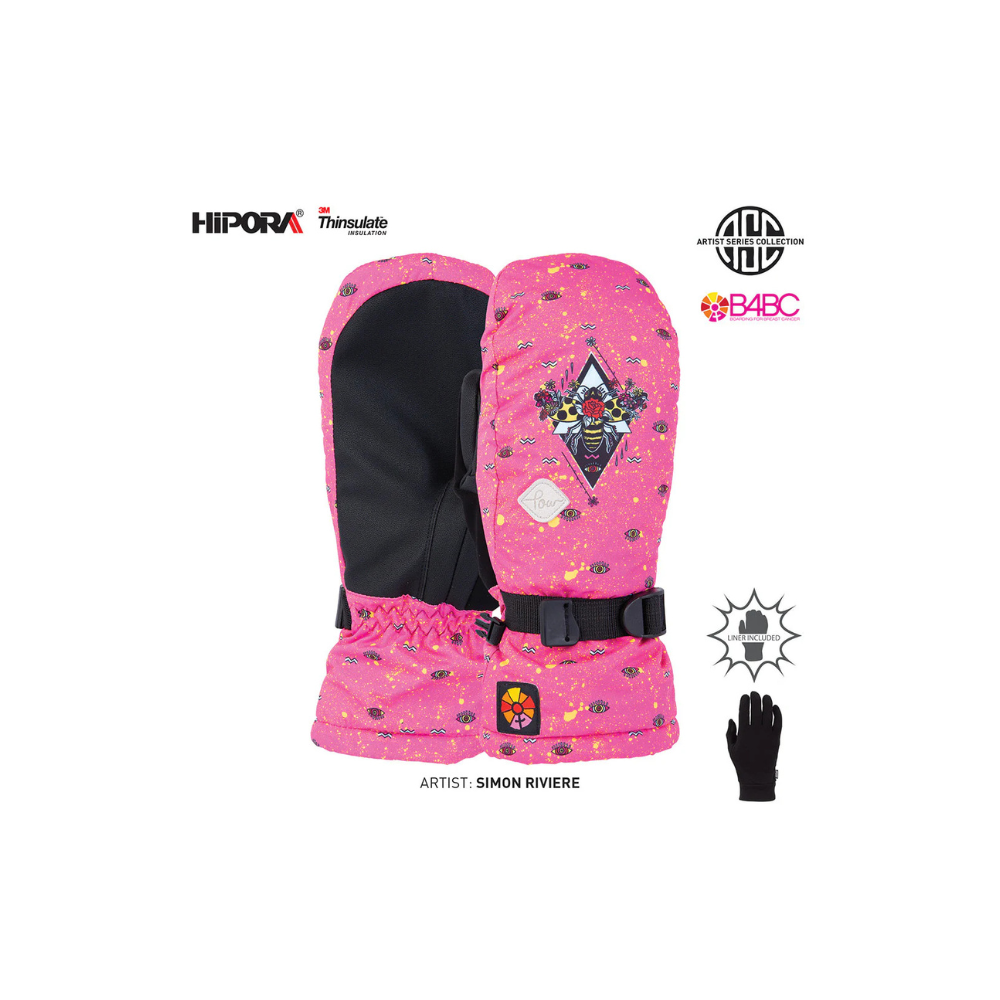 Pow Falon Mitt Pink W