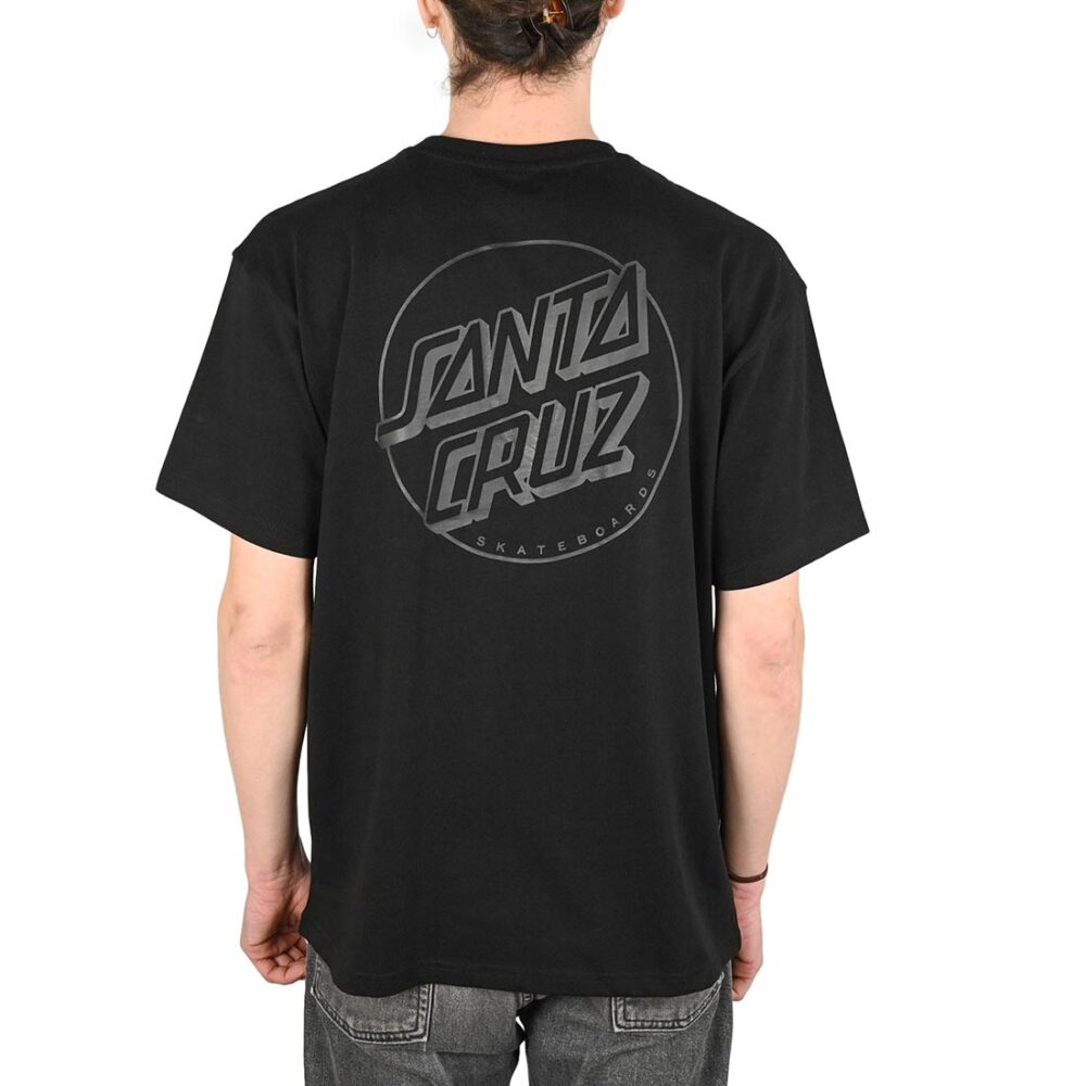 Santa Cruz Tonal Opus Dot Stripe T-Shirt Black