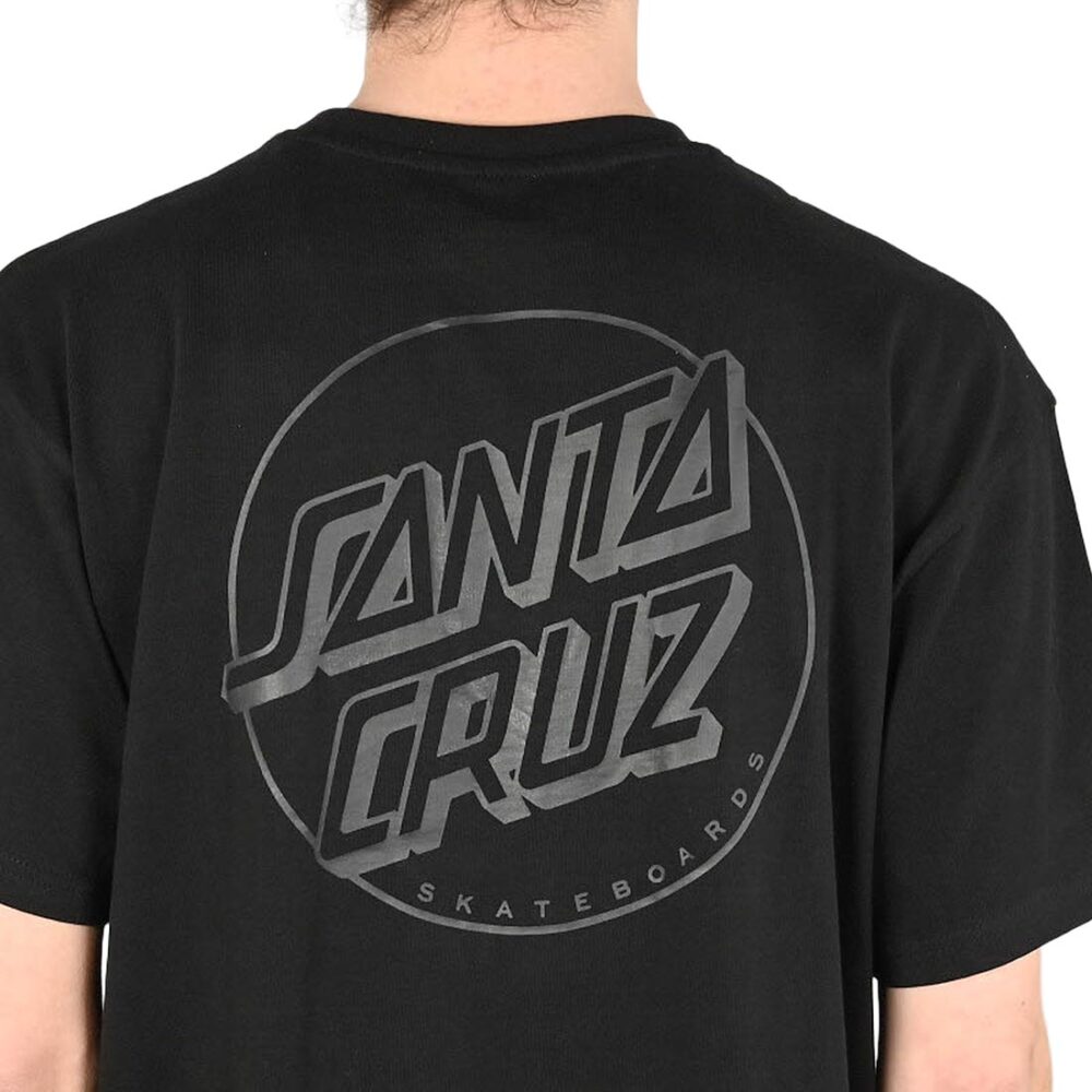 Santa Cruz Tonal Opus Dot Stripe T-Shirt Black