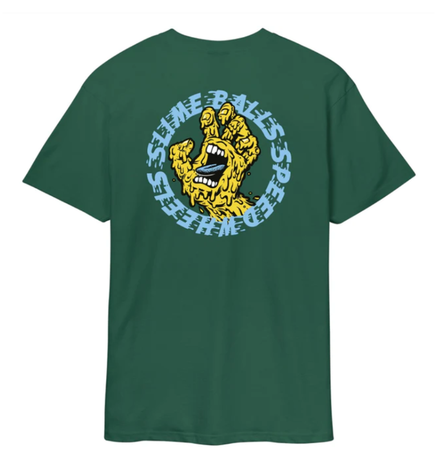 Santa Cruz Slime Balls Hand T-Shirt Alpine Green