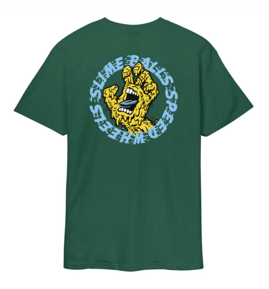Santa Cruz Slime Balls Hand T-Shirt Alpine Green