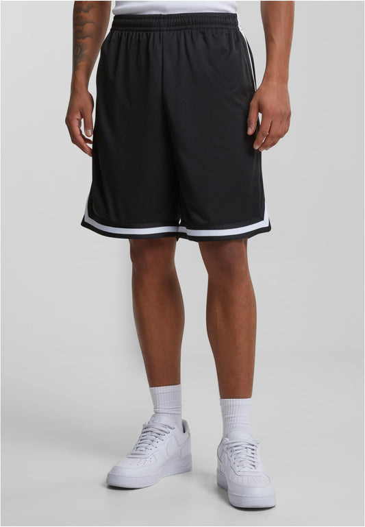 Urban Classics Stripes Mesh Shorts Black/White