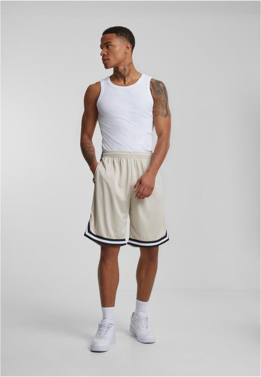 Urban Classics Stripes Mesh Shorts Sand