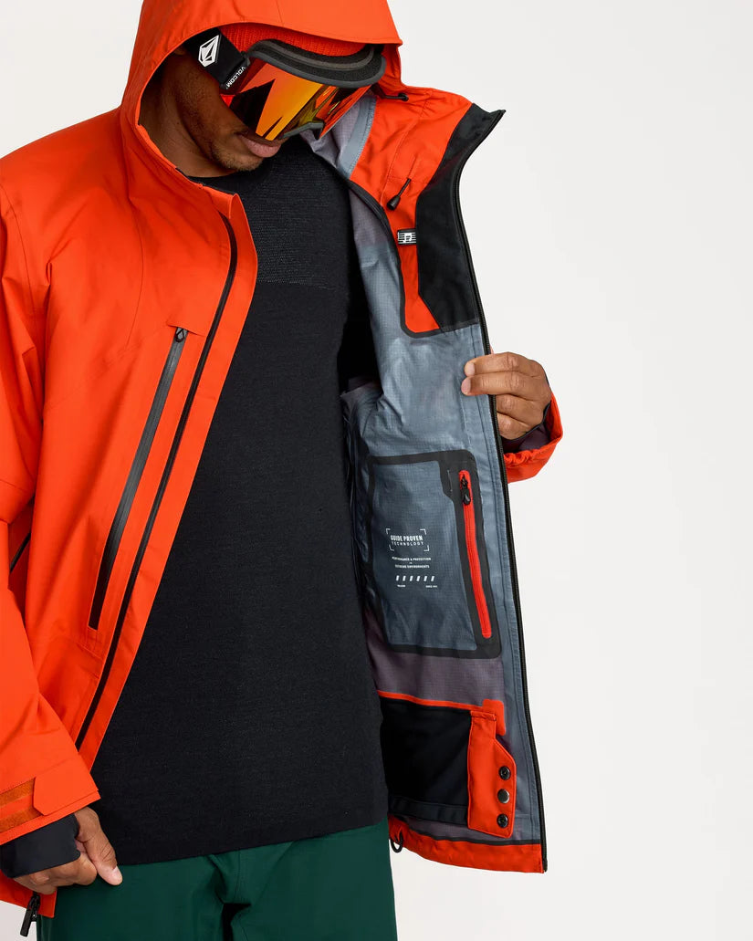 Volcom Anyox Guide Gore-Tex Pro Shell Jacket Orange Shock