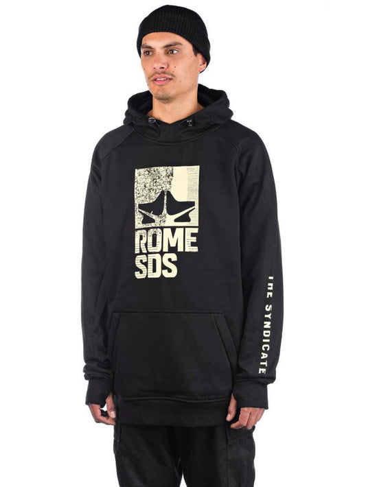 Rome Riding Shred Hoodie Grunge Black