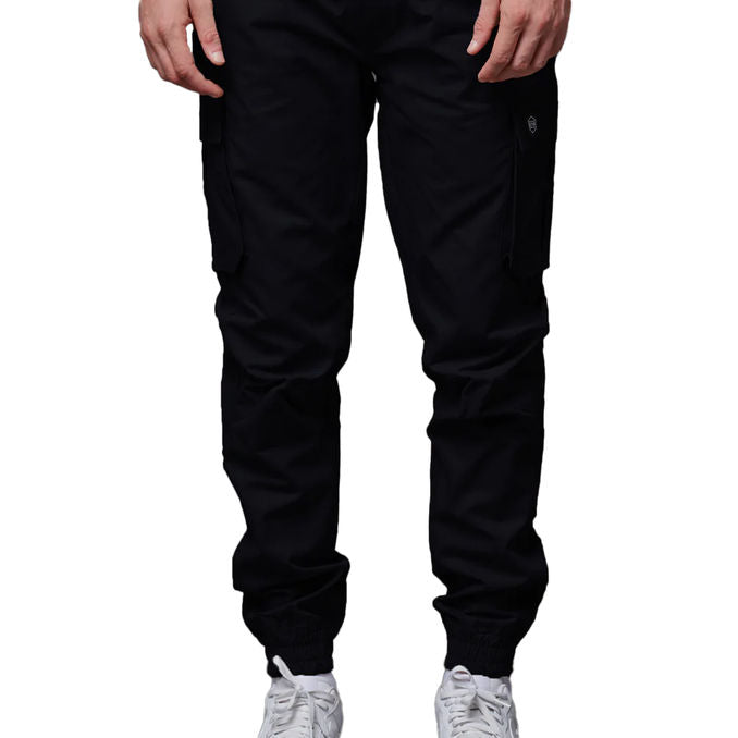 Dolly Noire Easy Cargo Pants Black Cotton Ripstop