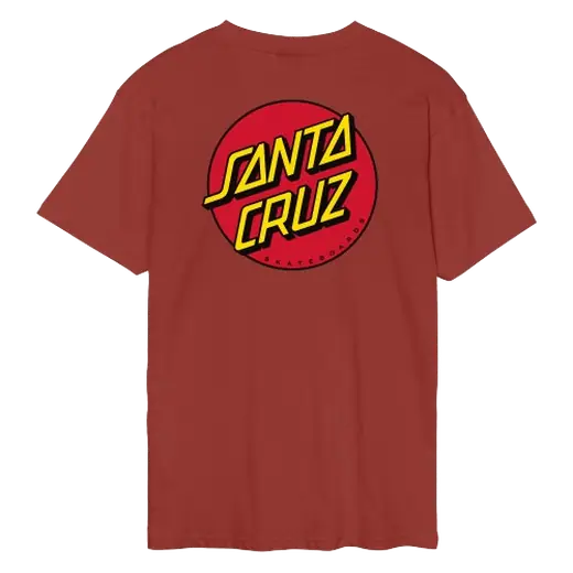 Santa Cruz Classic Dot Chest T-Shirt Dark Rust