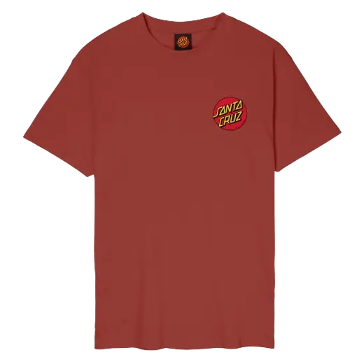 Santa Cruz Classic Dot Chest T-Shirt Dark Rust