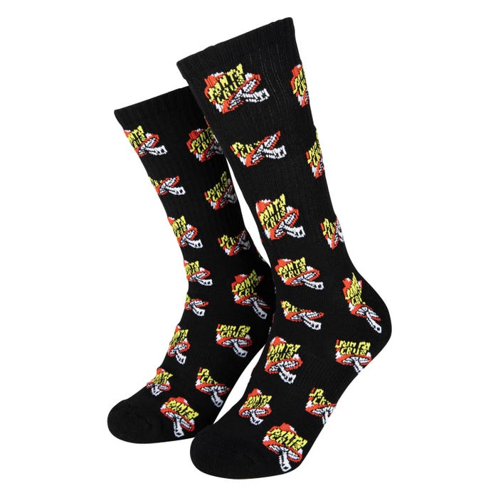 Santa Cruz Toadstool Dot Socks Black
