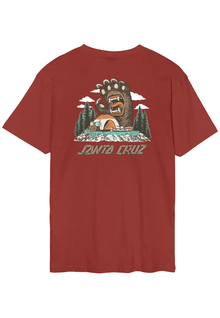 Santa Cruz Screaming Grizzly T-Shirt Dark Rust