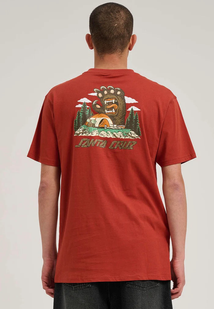 Santa Cruz Screaming Grizzly T-Shirt Dark Rust