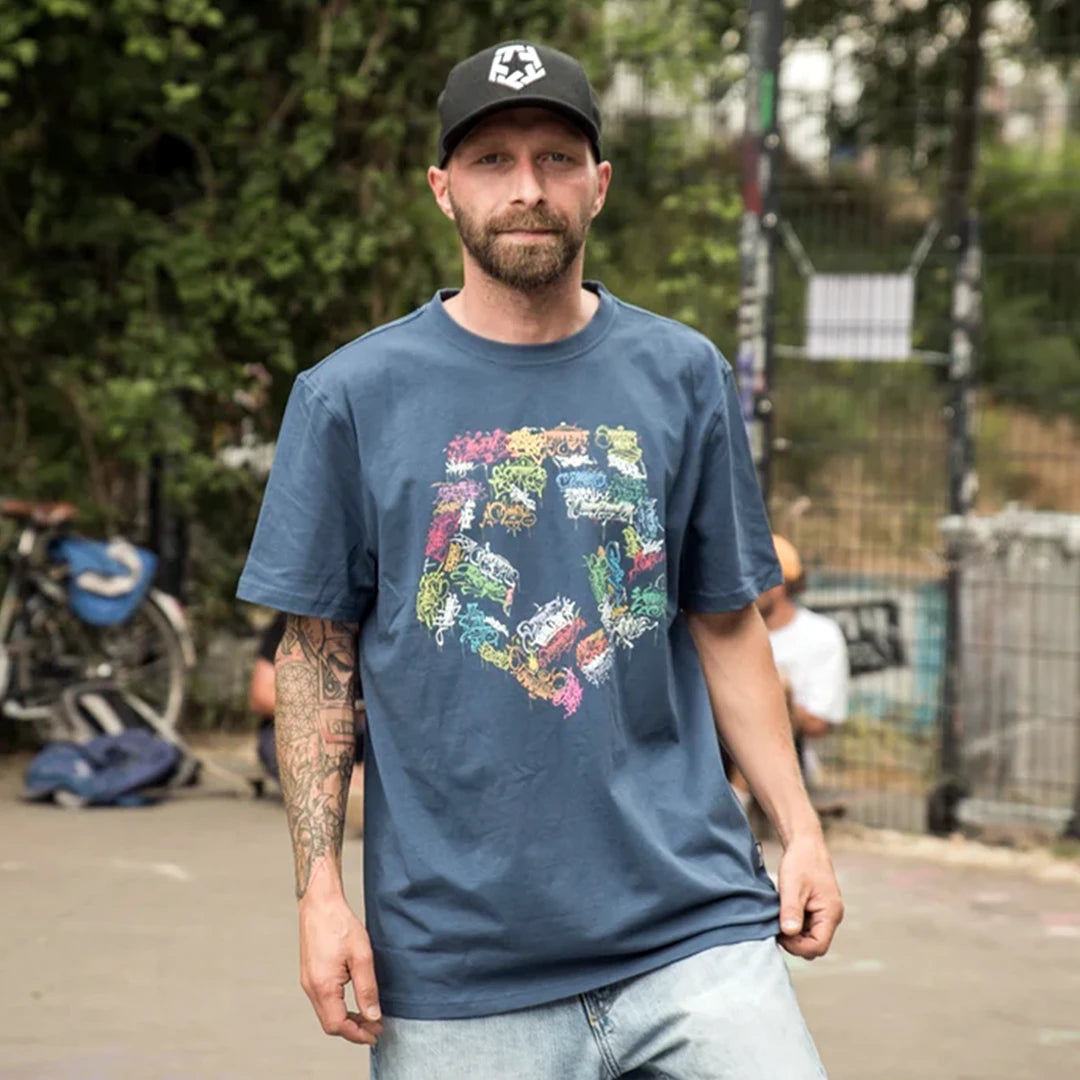 Tribal Tag T Star T-shirt Blue