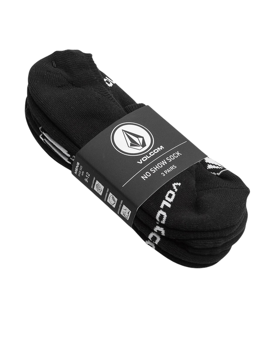 Volcom Stones No Show Socks (3 PACK) Black