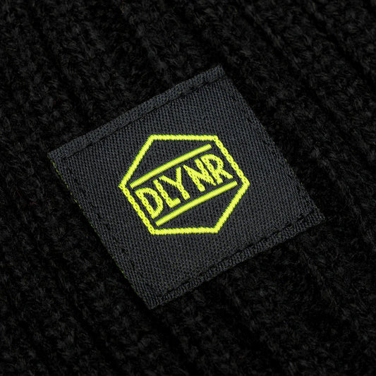 Dolly Noire Logo Label Beanie Black/Yellow