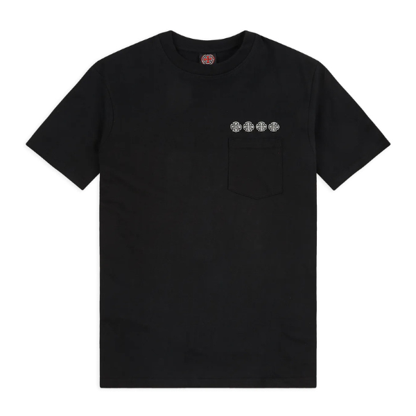 Independent Chain Cross Pocket T-shirt Black