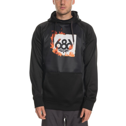 686 Knockout Fire Hoodie Black