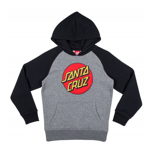 Santa Cruz Youth Dot Hoodie Black/Dark Heather