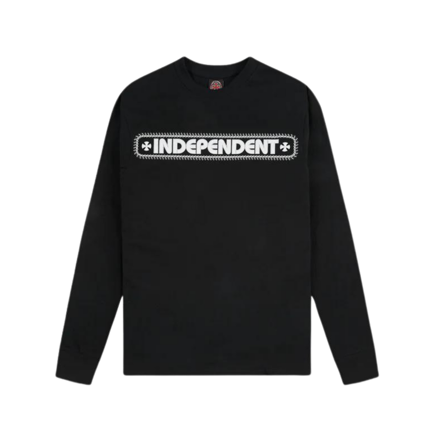 Independent Bar Cross Ribbon LS T-shirt Black