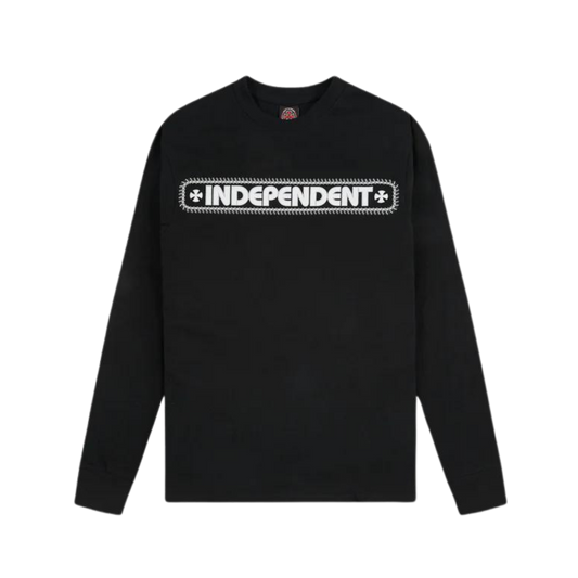 Independent Bar Cross Ribbon LS T-shirt Black