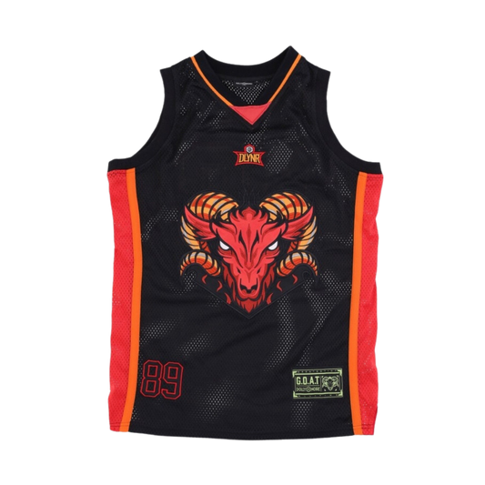 Dolly Noire Goat Basketball Tee Oversize Black/Red