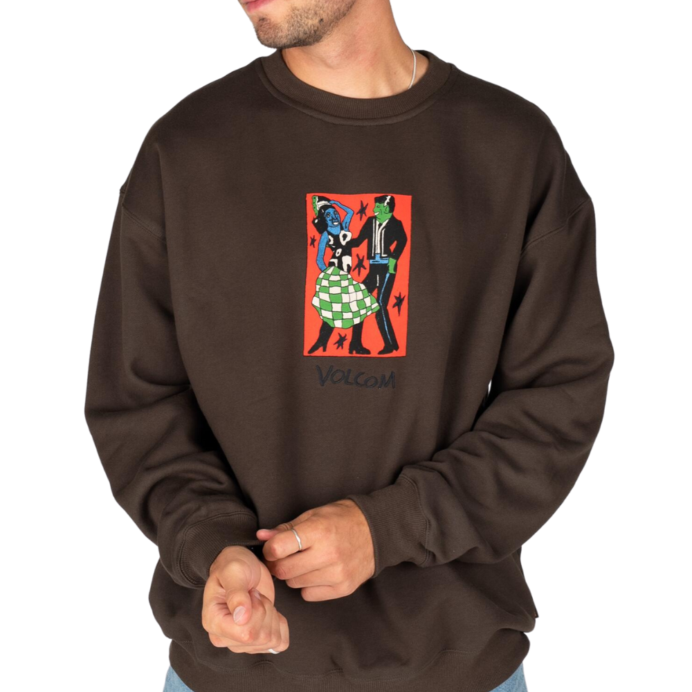Volcom Fa Bob Mollema Crewneck Brown