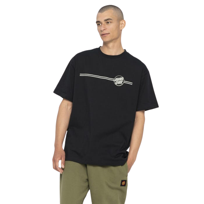 Santa Cruz Opus Dot Stripe T-Shirt Black
