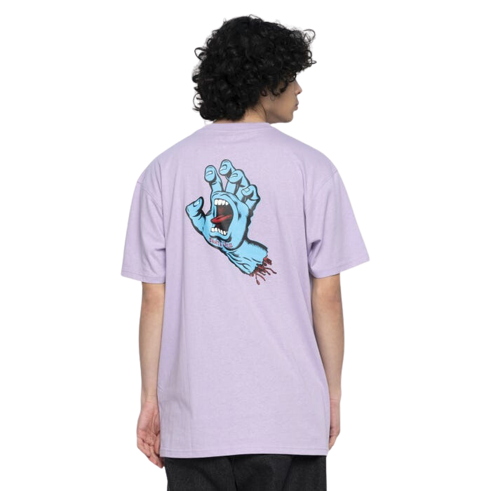 Santa Cruz Screaming Hand Chest T-Shirt Digital Lavender