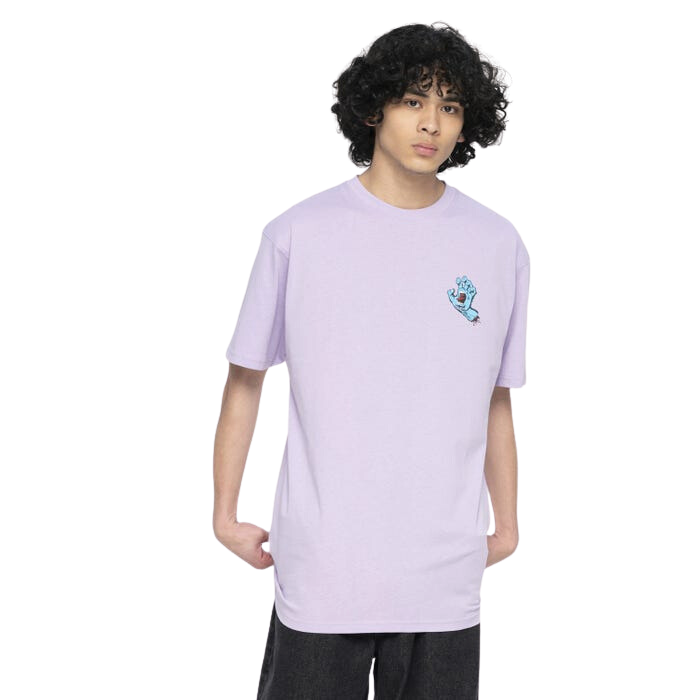 Santa Cruz Screaming Hand Chest T-Shirt Digital Lavender