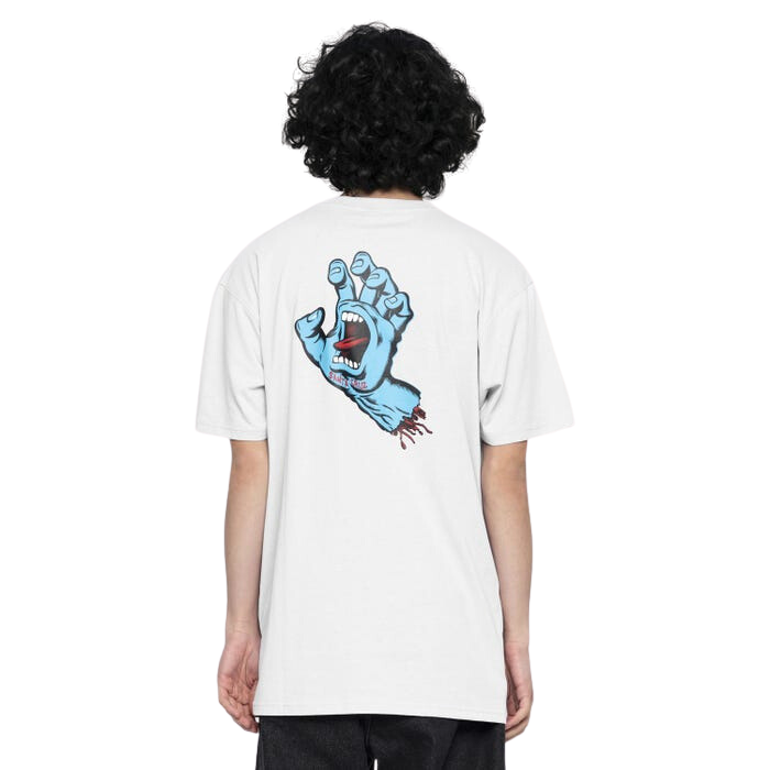 Santa Cruz Screaming Hand Chest T-Shirt White