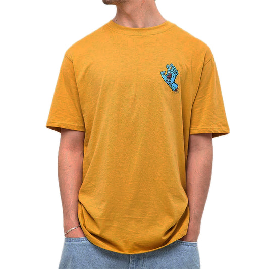 Santa Cruz Screaming Hand Chest T-Shirt Old Gold