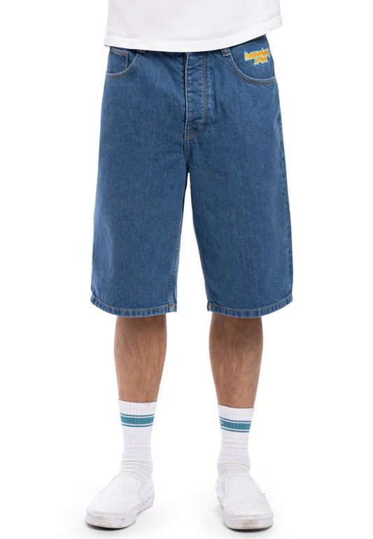 Homeboy X-tra BAGGY Denim Shorts Washed Blue
