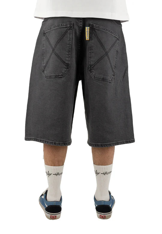 Homeboy X-tra Monster Denim Shorts Washed Grey