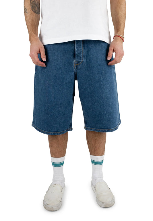 Homeboy X-tra Monster Denim Shorts Washed Blue