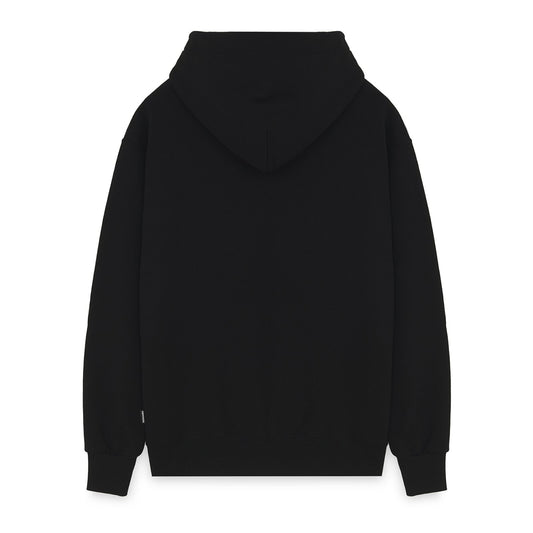 Propaganda Logo Embroidery Zip Hoodie Black