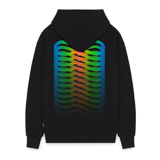 Propaganda Ribs Neon Hoodie Black