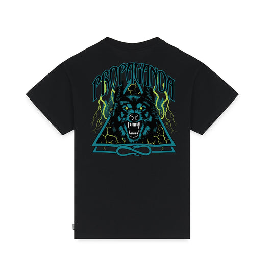 Propaganda Triangle Wolf  T-shirt Black