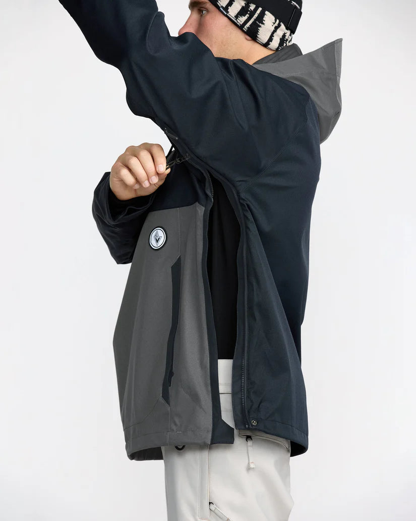 Volcom Hossegor 20k Pullover Jacket Black