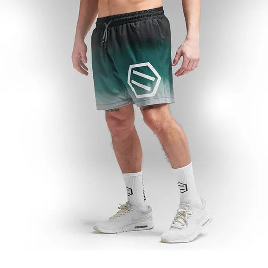 Dolly Noire Gradient Logo Swimshorts Black Green
