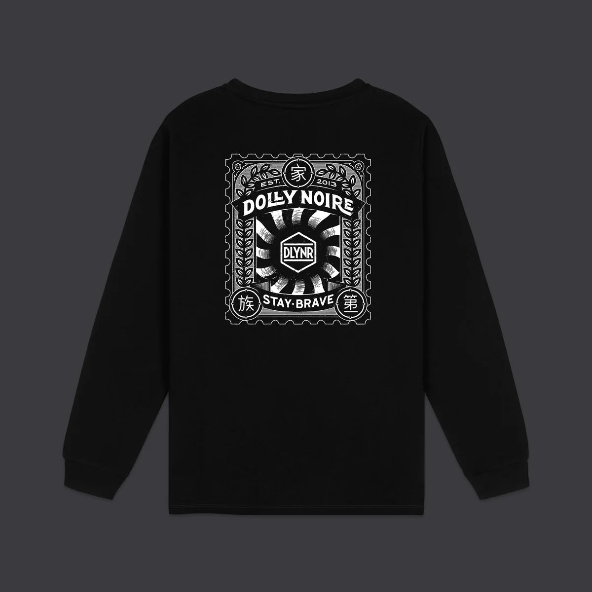 Dolly Noire Stamp Long Sleeves Tee Black